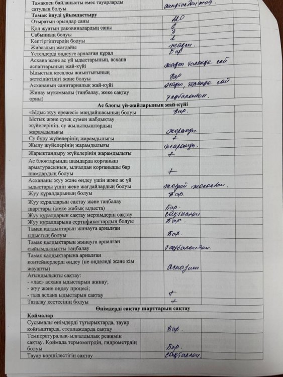 06.02.2026 жылы бракераж комиссия мүшелері оқушылардың тамақтану сапасын тексеріп, АКТ толтырылды